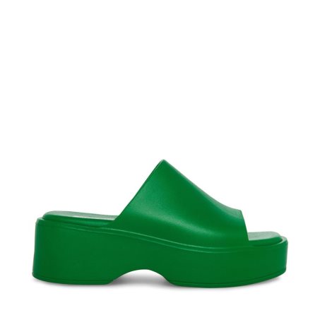 Green Steve Madden Slinky-j Women's Platform Sandals | PH 9125HQB